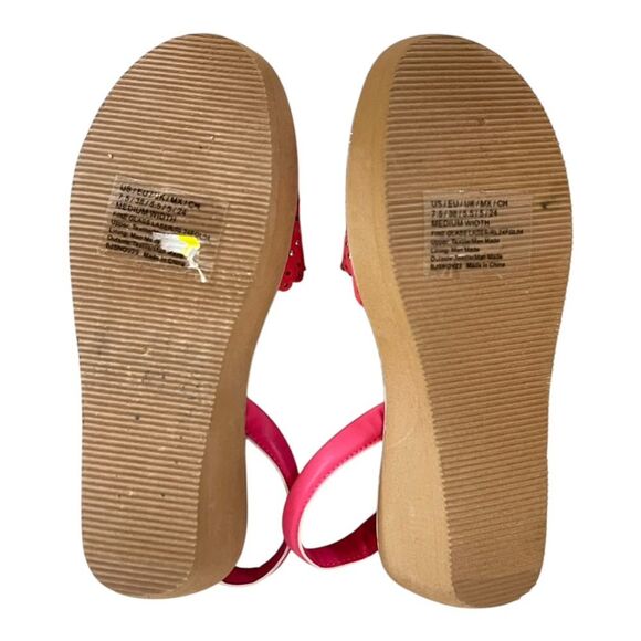 Kenneth Cole Reaction | Geranium Fine Glass Laser Slides Sandals 7.5 - Picture 10 of 11